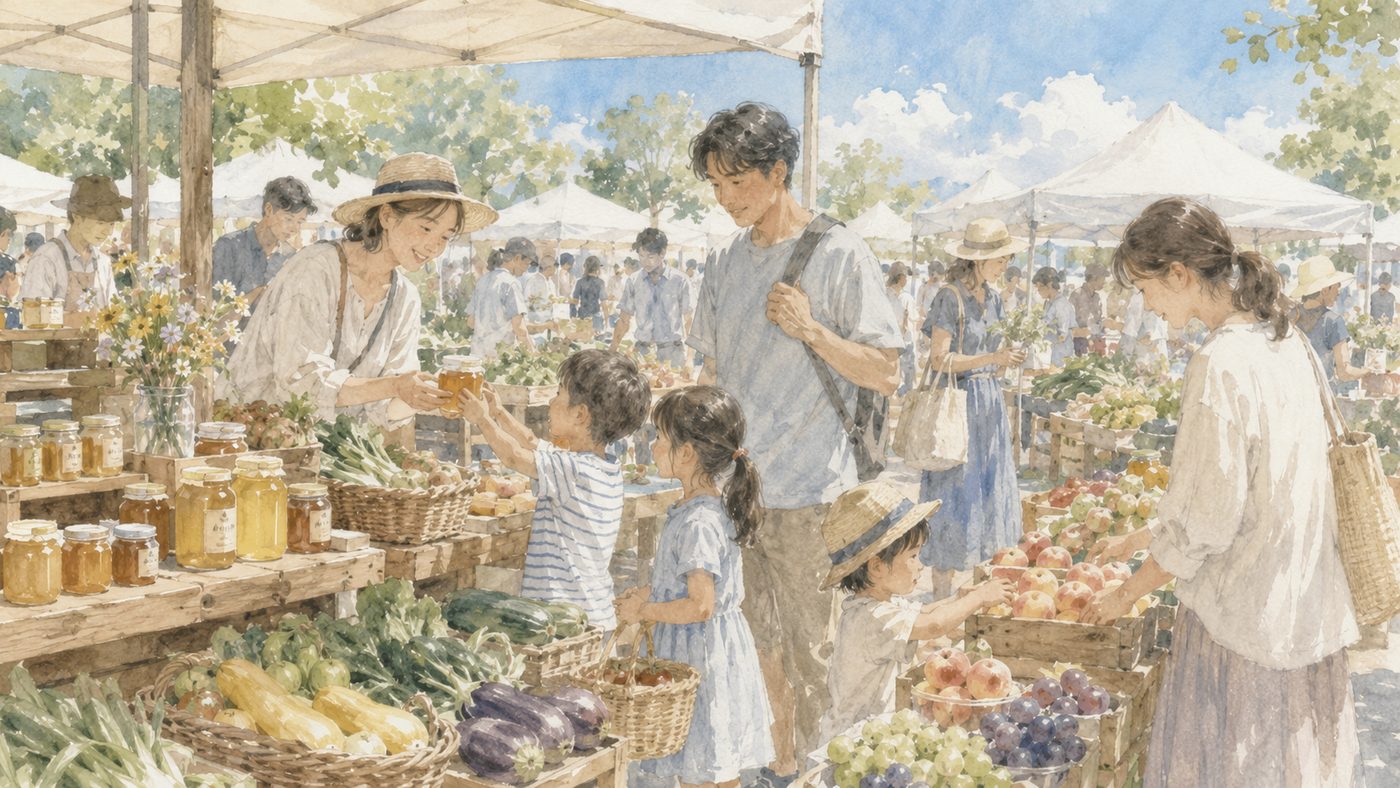 東成瀬村の特産品マーケット